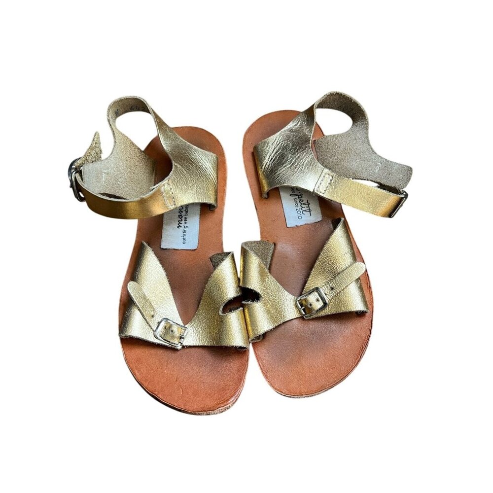 Mon Petit Shoes Gold Sandals 12 little kid